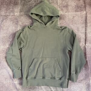 Men's Perfect White Tee USA Moss Green Shep Heavyweight Hoodie Sweatshirt Sz M